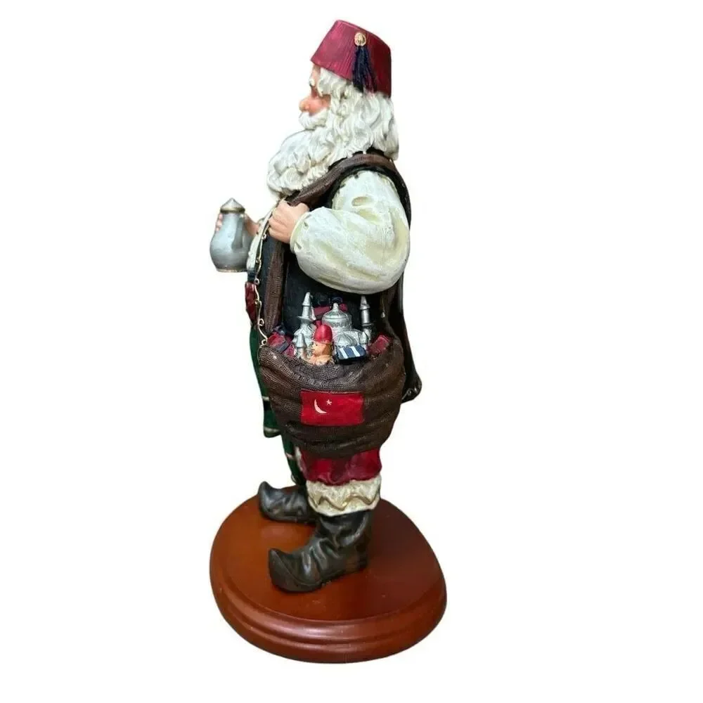 Dillard's Trimmings Vintage International Santa Figurine country Turkey 8” tall
